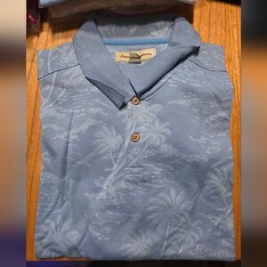 Tommy Bahama Light Blue Palm Polo Shirt